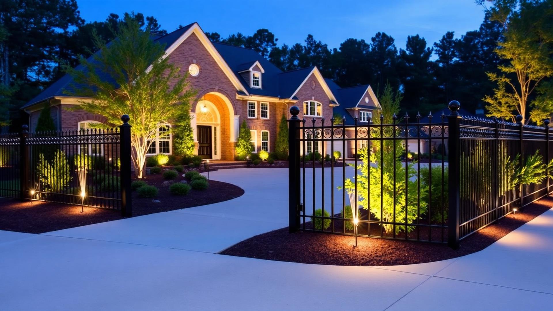 Ornamental aluminum estate fence
